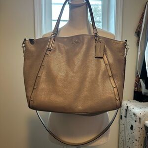 Coach Metallic Gold Tote Bag
